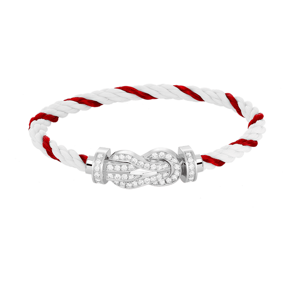 ˇShow YourselfˇCHANCE LARGE 8 FIGURE BUCKLE FULL DIAMOND BRACELET SILVER