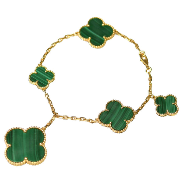 ˇShow YourselfˇMAGIC CLOVER MALACHITE BRACELET 5 MOTIFS