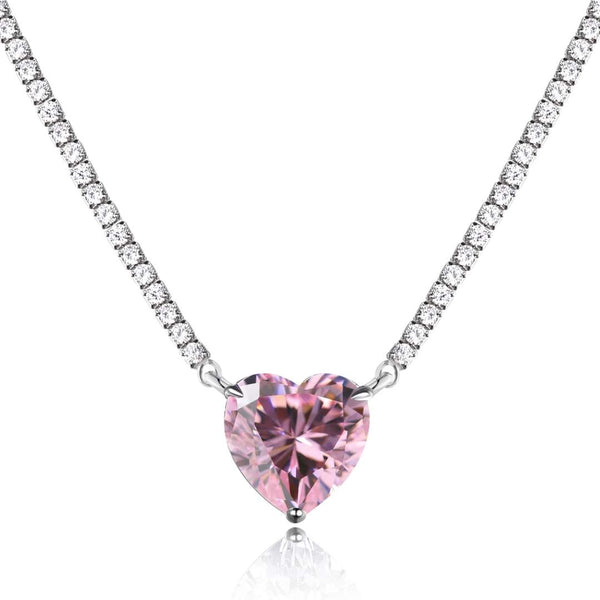 ˇShow YourselfˇVersatile Colorful Sweet Heart-Shaped Tennis Necklace
