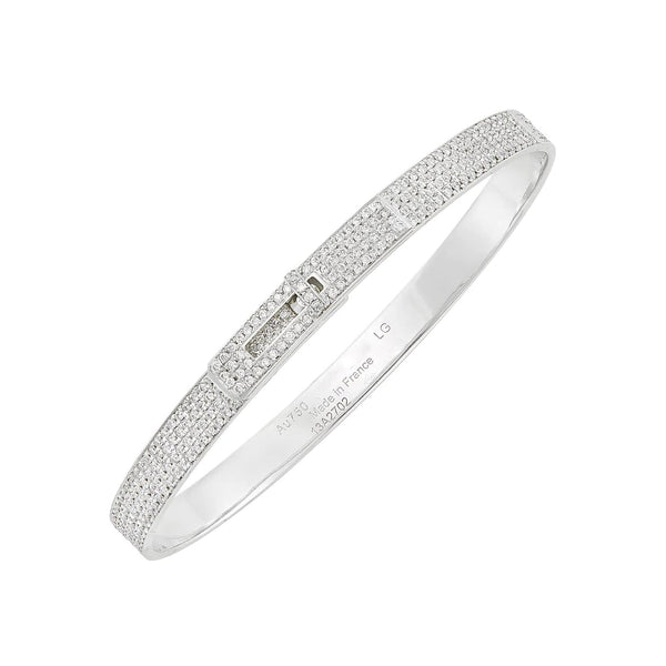 ˇShow YourselfˇHM KELLY BRACELET IN SILVER AND FULL PAVE DIAMOND