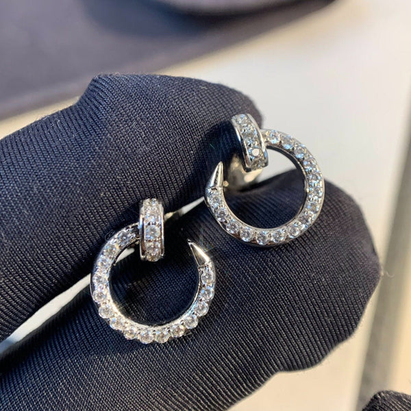 ˇShow YourselfˇJUSTE EARRINGS SILVER DIAMONDS