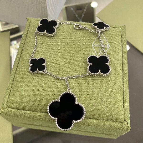 ˇShow YourselfˇCLOVER 5 MOTIFS ONYX BRACELET