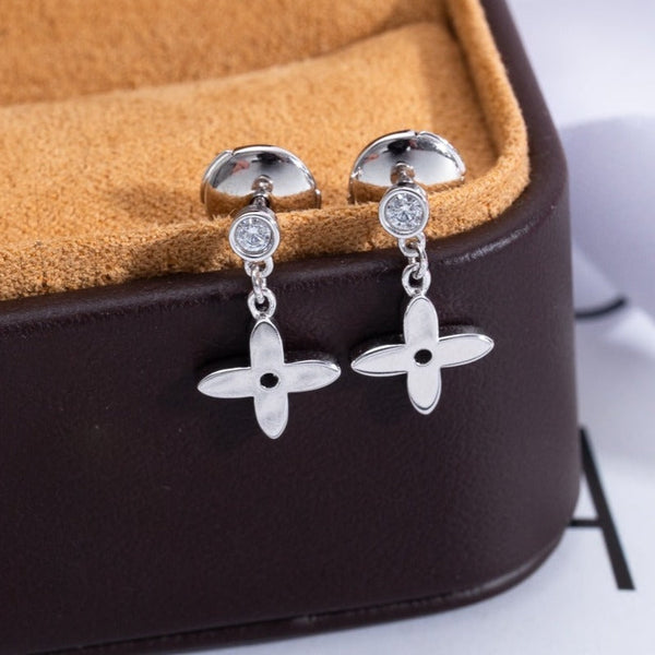 ˇShow YourselfˇVIDYLLE SILVER DIAMOND MINI DROP EARRINGS