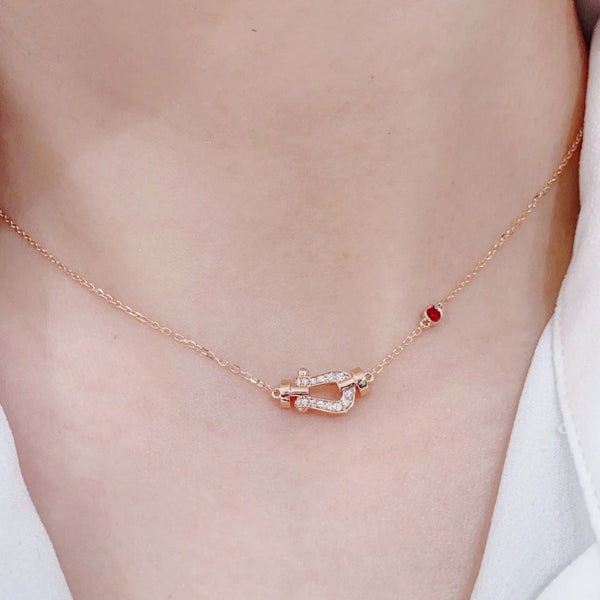 ˇShow YourselfˇFORCE 10 DIAMOND PINK GOLD NECKLACE