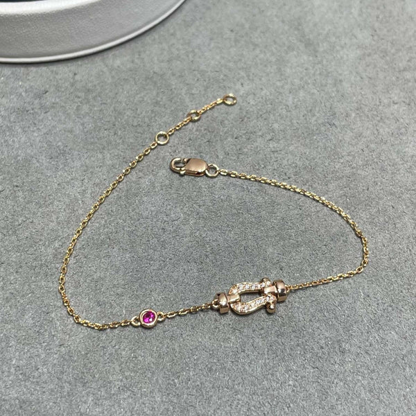 ˇShow YourselfˇFORCE 10 DIAMOND CHAIN LINK PINK GOLD BRACELET