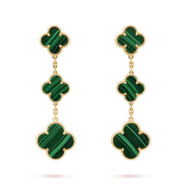 ˇShow YourselfˇCLOVER MALACHITE 3 MOTIFS GOLD