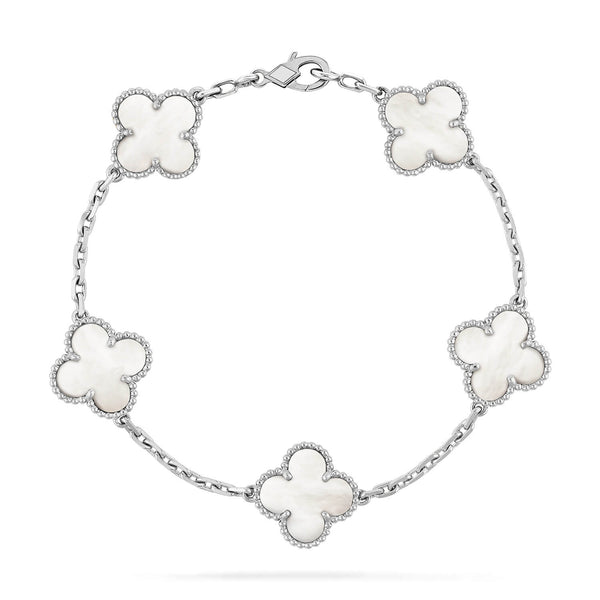 ˇShow YourselfˇCLOVER SILVER MOP 5 MOTIF BRACELET
