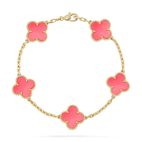 ˇShow YourselfˇCLOVER 5 PINK MOP BRACELET