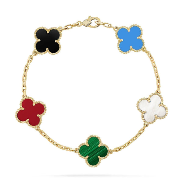 ˇShow YourselfˇCLOVER 5 MOTIFS MULTICOLOR  BRACELET