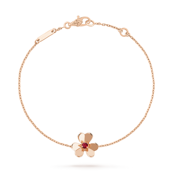 ˇShow YourselfˇFRIVOLE GOLD FLOWER PINK MALACHITE BRACELET