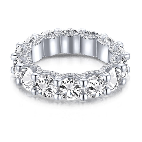 ˇShow YourselfˇGorgeous Round Cut Tennis Ring