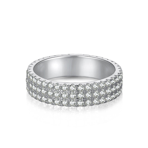 ˇShow YourselfˇDainty Round Cut Tennis Ring