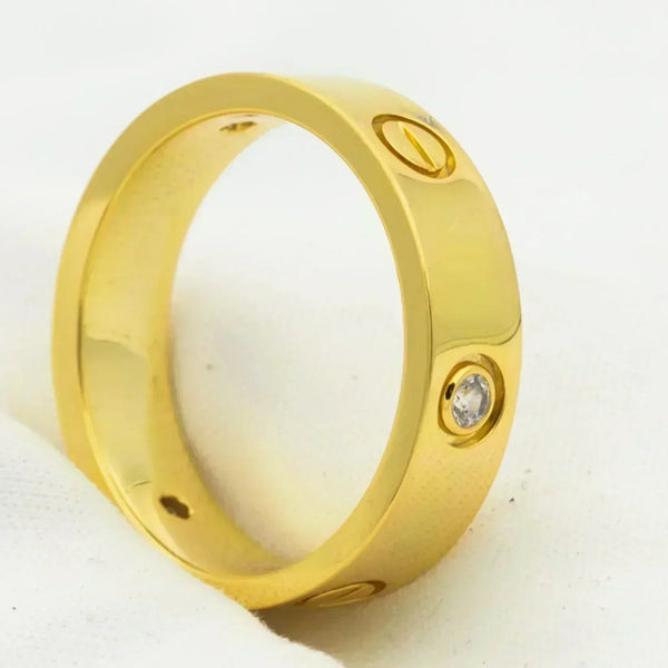 ˇShow YourselfˇLOVE RING 5.5MM 3 DIAMONDS GOLD