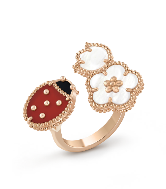ˇShow YourselfˇLUCKY 3 MOTIF ROSE GOLD RING
