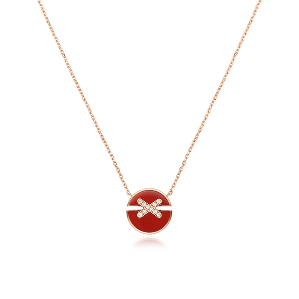 ˇShow YourselfˇJEUX DE ROSE GOLD DIAMOND NECKLACE