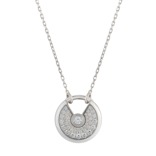ˇShow YourselfˇAMULETTE SILVER FULL DIAMOND NECKLACE