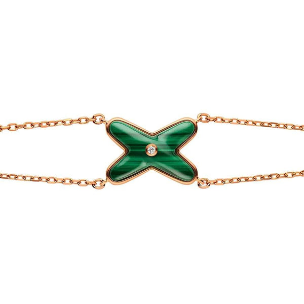 ˇShow YourselfˇJEUX BRACELET MALACHITE PINK GOLD 1 DIAMOND