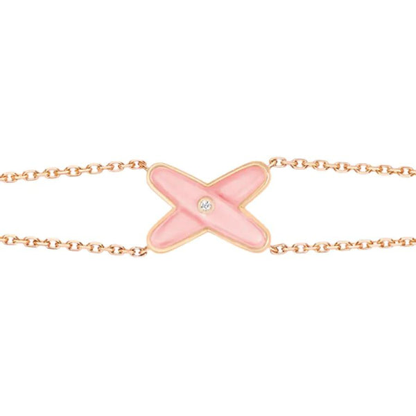 ˇShow YourselfˇJEUX BRACELET PINK MOP PINK GOLD 1 DIAMOND
