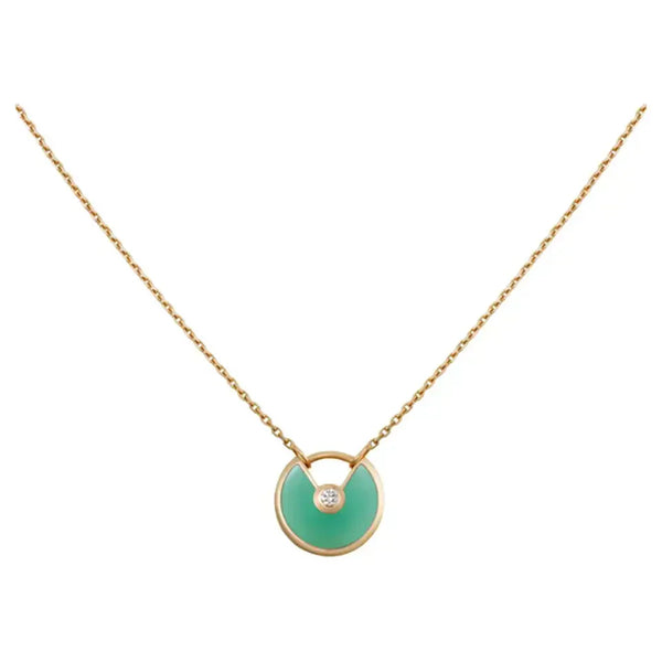 ˇShow YourselfˇAMULETTE GOLD MALACHITE NECKLACE
