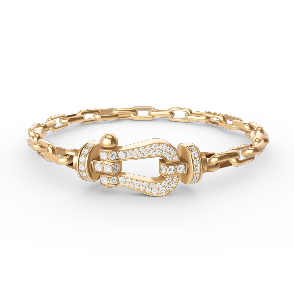 ˇShow YourselfˇFORCE LARGE HORSESHOE CLASP  METAL BRACELET