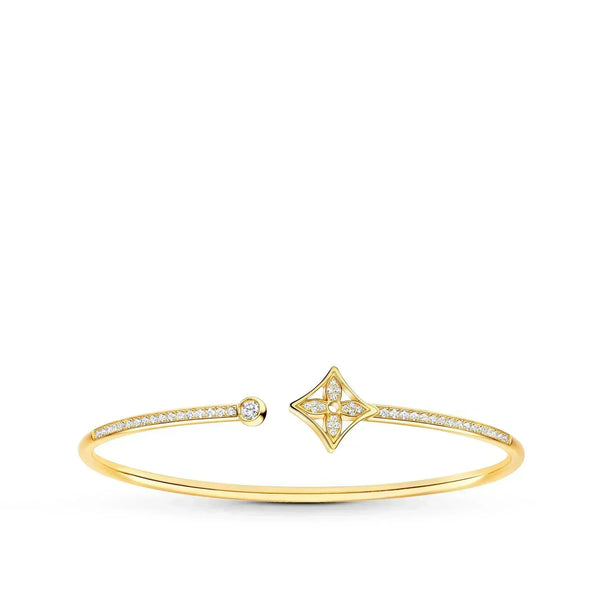 ˇShow YourselfˇIDYLLE GOLD OPEN BRACELET DIAMOND PAVED