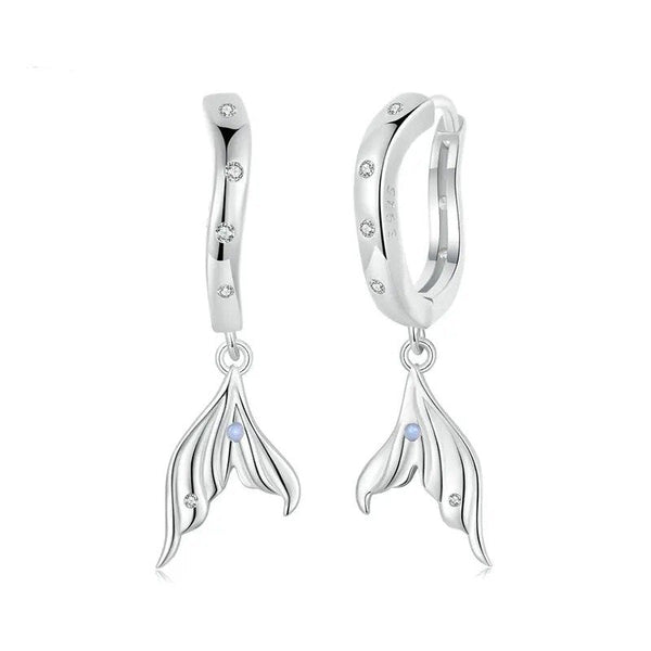 ˇShow YourselfˇDainty Gold Plated Earring Hypoallergenic Fish Tail Earring