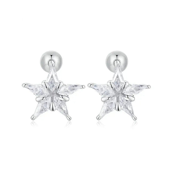 ˇShow YourselfˇPlatinum Plated Cubic Zirconia Earrings