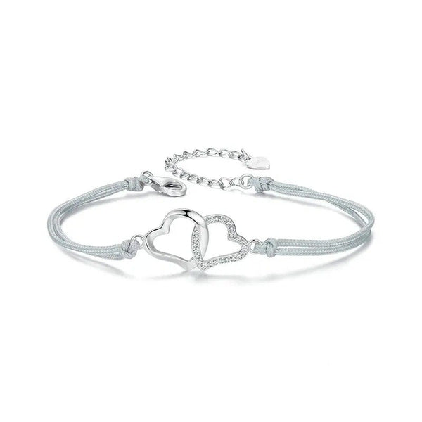 ˇShow YourselfˇDainty Gray Rope Link Chain Bracelet for Women Teen Girls