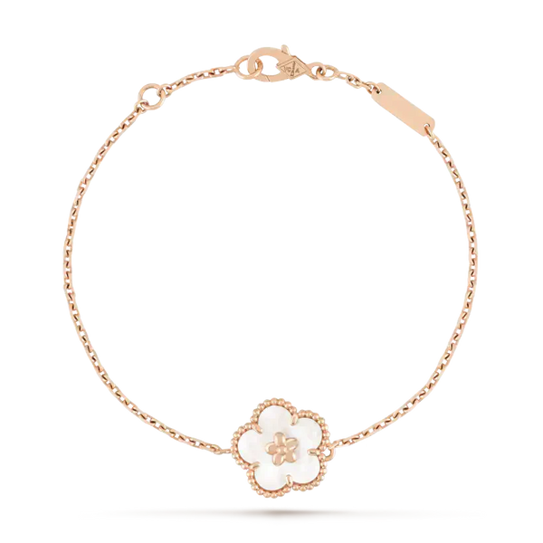 ˇShow YourselfˇLUCKY WHITE MOP PLUM BLOSSOM  BRACELET