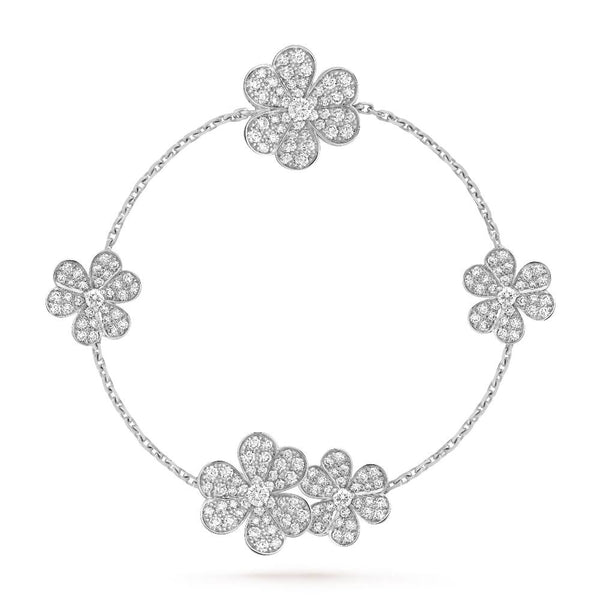 ˇShow YourselfˇFRIVOLE WHITE GOLD 5 FLOWERS BRACELET