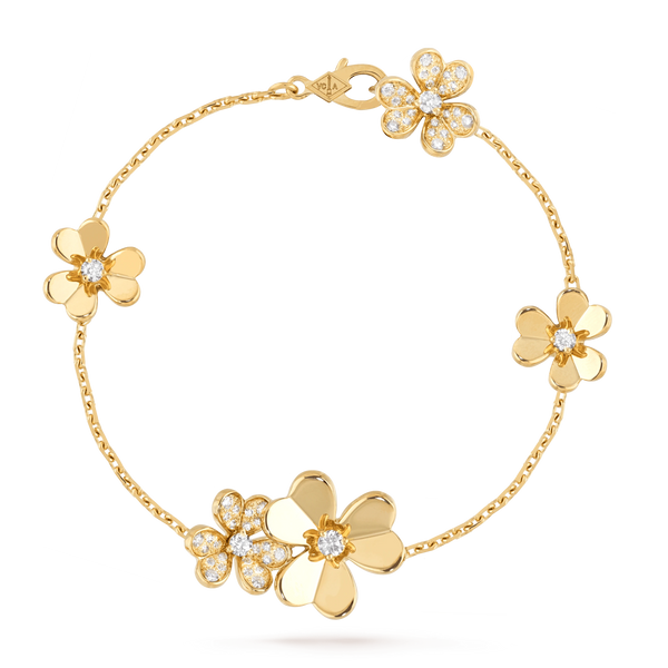 ˇShow YourselfˇFRIVOLE GOLD 5 FLOWERS BRACELET
