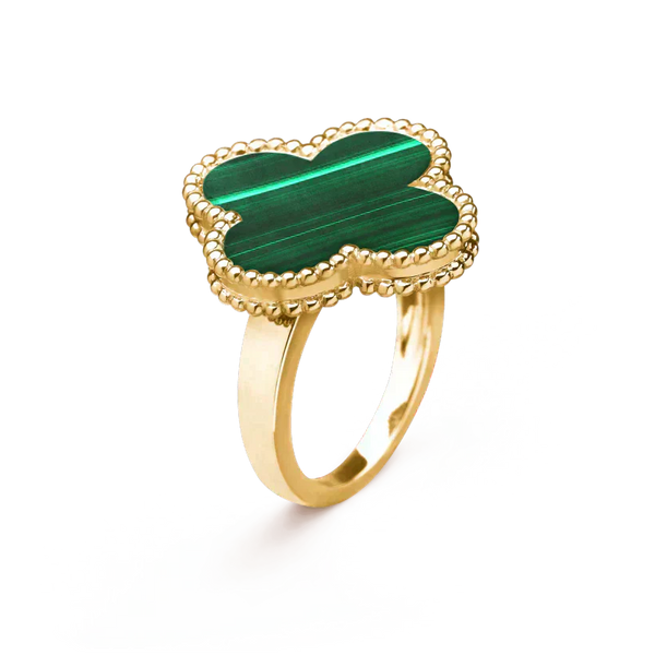 ˇShow YourselfˇCLOVER MALACHITE RING