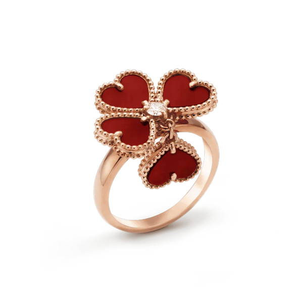 ˇShow YourselfˇSWEET CLOVER CARNELIAN RING