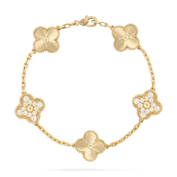 ˇShow YourselfˇCLOVER BRACELET 5 MOTIFS DIAMOND