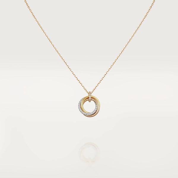 ˇShow YourselfˇTRINITY NECKLACE SILVER GOLD PINK GOLD DIAMONDS