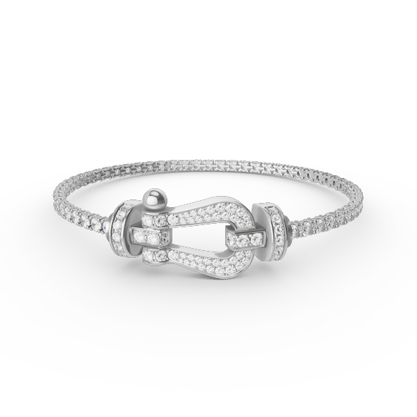 ˇShow YourselfˇFORCE  LARGE HORSESHOE FULL DIAMOND TENNIS BRACELET